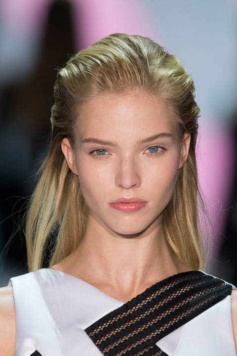 sleek wet look for hair - aveda hair trends